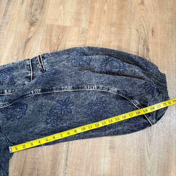 Ark Imports 100% Cotton Patterned Faded Wide Leg Harem Pants Hippie Boho M/L - Picture 5 of 6
